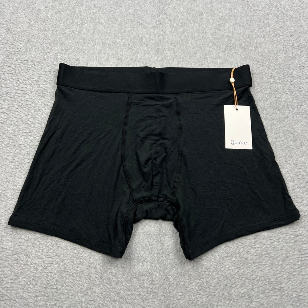 NEW Quince Boxer Briefs Mens Large Black Micro Modal Stretch Trunks Underwear